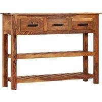 vidaXL Sideboard with 3 Drawers 110x30x80 cm Solid Acacia Wood