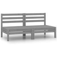 Garden 2-Seater Sofa Loveseat Outdoor Sofa Wooden Sofa Solid Pinewood vidaXL