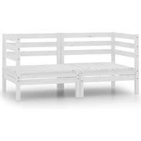 Garden 2-Seater Sofa Loveseat Outdoor Sofa Wooden Sofa Solid Pinewood vidaXL