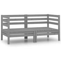 Garden 2-Seater Sofa Loveseat Outdoor Sofa Wooden Sofa Solid Pinewood vidaXL