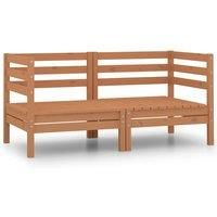 Garden 2-Seater Sofa Loveseat Outdoor Sofa Wooden Sofa Solid Pinewood vidaXL