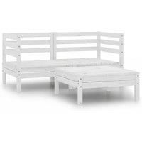 Garden Lounge Set Outdoor Furniture Set Sofa Set 3 Piece Solid Pinewood vidaXL