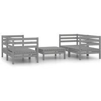 Garden Lounge Set Outdoor Furniture Set Sofa Set 5 Piece Solid Pinewood vidaXL