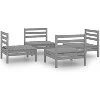 Garden Lounge Set Outdoor Furniture Set Sofa Set 4 Piece Solid Pinewood vidaXL