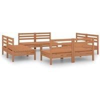 Garden Lounge Set Outdoor Furniture Set Sofa Set 8 Piece Solid Pinewood vidaXL