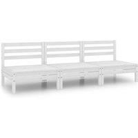 Garden Lounge Set Outdoor Furniture Set Sofa Set 3 Piece Solid Pinewood vidaXL