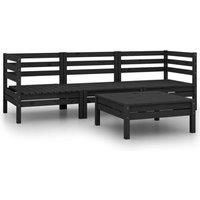 Garden Lounge Set Outdoor Furniture Set Sofa Set 4 Piece Solid Pinewood vidaXL