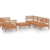 Garden Lounge Set Outdoor Furniture Set Sofa Set 6 Piece Solid Pinewood vidaXL