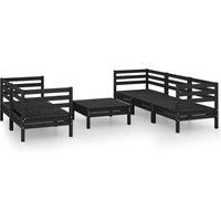 Garden Lounge Set Outdoor Furniture Set Sofa Set 6 Piece Solid Pinewood vidaXL