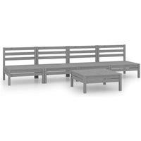 Garden Lounge Set Outdoor Furniture Set Sofa 5 Piece Solid Pinewood vidaXL