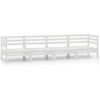 Garden Lounge Set Outdoor Furniture Set Sofa 4 Piece Solid Pinewood vidaXL