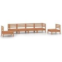 Garden Lounge Set Outdoor Furniture Set Sofa 6 Piece Solid Pinewood vidaXL
