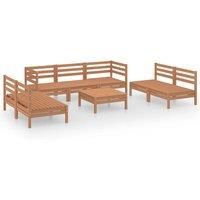 Garden Lounge Set Outdoor Furniture Set Sofa 8 Piece Solid Pinewood vidaXL