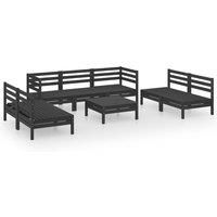 Garden Lounge Set Outdoor Furniture Set Sofa 8 Piece Solid Pinewood vidaXL