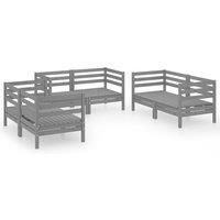 Garden Lounge Set Outdoor Furniture Set Sofa 6 Piece Solid Pinewood vidaXL