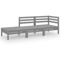 Garden Lounge Set Outdoor Furniture Set Sofa 3 Piece Solid Pinewood vidaXL