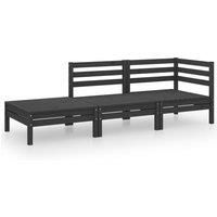 Garden Lounge Set Outdoor Furniture Set Sofa 3 Piece Solid Pinewood vidaXL