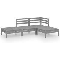 Garden Lounge Set Outdoor Furniture Set Sofa 4 Piece Solid Pinewood vidaXL