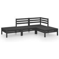 Garden Lounge Set Outdoor Furniture Set Sofa 4 Piece Solid Pinewood vidaXL