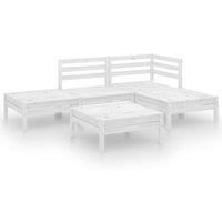 Garden Lounge Set Outdoor Furniture Set Sofa 5 Piece Solid Pinewood vidaXL