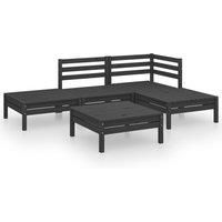 Garden Lounge Set Outdoor Furniture Set Sofa 5 Piece Solid Pinewood vidaXL