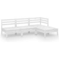 Garden Lounge Set Outdoor Furniture Set Sofa 4 Piece Solid Pinewood vidaXL