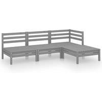 Garden Lounge Set Outdoor Furniture Set Sofa 4 Piece Solid Pinewood vidaXL