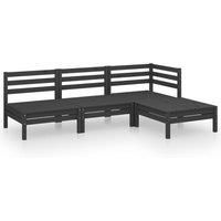 Garden Lounge Set Outdoor Furniture Set Sofa 4 Piece Solid Pinewood vidaXL