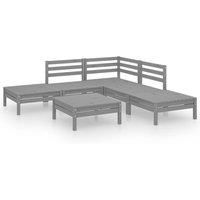 Garden Lounge Set Outdoor Furniture Set Sofa 6 Piece Solid Pinewood vidaXL
