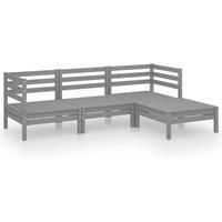 Garden Lounge Set Outdoor Furniture Set Sofa 4 Piece Solid Pinewood vidaXL