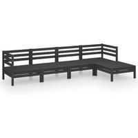 Garden Lounge Set Outdoor Furniture Set Sofa 5 Piece Solid Pinewood vidaXL