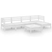 Garden Lounge Set Outdoor Furniture Set Sofa 6 Piece Solid Pinewood vidaXL