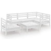 6 Piece Garden Lounge Set Solid Pinewood Honey Brown vidaXL