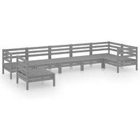 Garden Lounge Set Outdoor Lounge Set Sofa Patio 7 Piece Solid Pinewood vidaXL