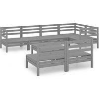 Garden Lounge Set Outdoor Furniture Set Sofa 8 Piece Solid Pinewood vidaXL
