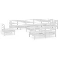 Garden Lounge Set Outdoor Furniture Set Sofa 10 Piece Solid Pinewood vidaXL