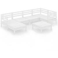 Garden Lounge Set Outdoor Furniture Set Sofa 7 Piece Solid Pinewood vidaXL