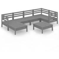 Garden Lounge Set Outdoor Furniture Set Sofa 7 Piece Solid Pinewood vidaXL
