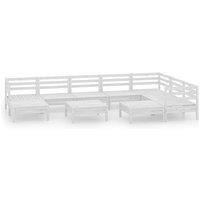 Garden Lounge Set Outdoor Furniture Set Sofa 10 Piece Solid Pinewood vidaXL