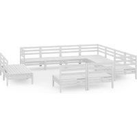 Garden Lounge Set Outdoor Furniture Set Sofa 11 Piece Solid Pinewood vidaXL