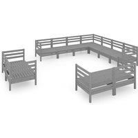 Garden Lounge Set Outdoor Lounge Set Sofa Patio 11 Piece Solid Pinewood vidaXL