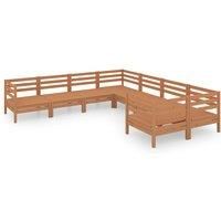 Garden Lounge Set Outdoor Furniture Set Sofa 8 Piece Solid Pinewood vidaXL