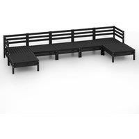Garden Lounge Set Outdoor Furniture Set Sofa 7 Piece Solid Pinewood vidaXL