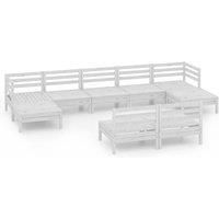 Garden Lounge Set Outdoor Lounge Set Sofa Patio 9 Piece Solid Pinewood vidaXL