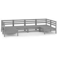 Garden Lounge Set Outdoor Furniture Set Sofa 6 Piece Solid Pinewood vidaXL