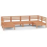 Garden Lounge Set Outdoor Furniture Set Sofa 6 Piece Solid Pinewood vidaXL