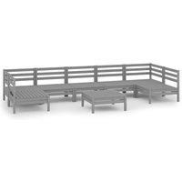 Garden Lounge Set Outdoor Furniture Set Sofa 8 Piece Solid Pinewood vidaXL