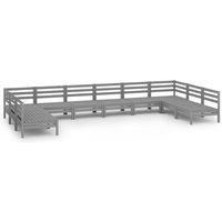 Garden Lounge Set Outdoor Lounge Set Sofa Patio 10 Piece Solid Pinewood vidaXL