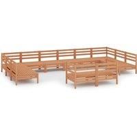 Garden Lounge Set Outdoor Furniture Set Sofa 12 Piece Solid Pinewood vidaXL