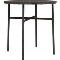 Tea Table Poly Rattan Outdoor Balcony Coffee Round Table Multi Colours vidaXL